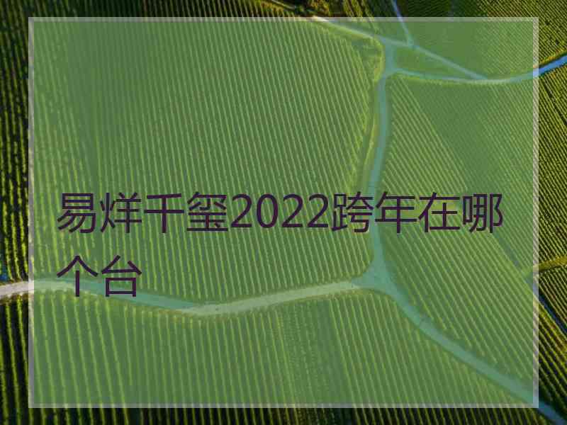 易烊千玺2022跨年在哪个台