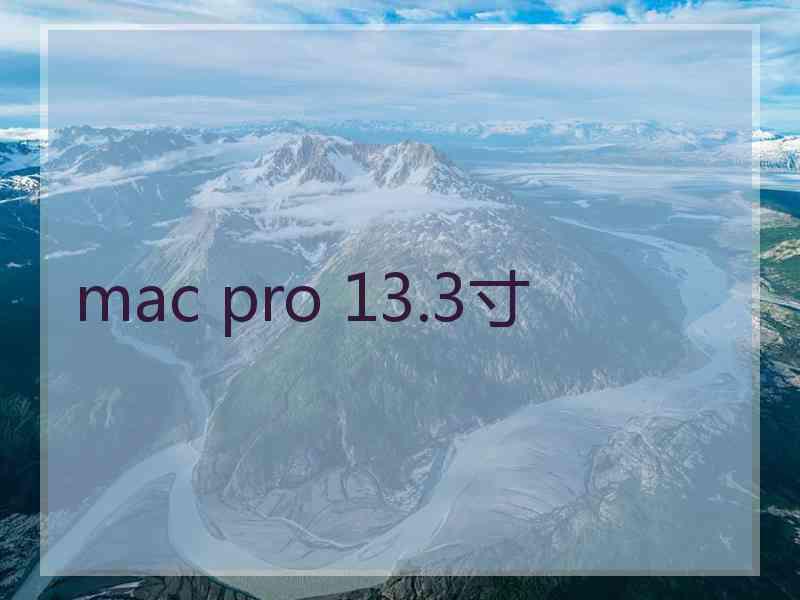 mac pro 13.3寸