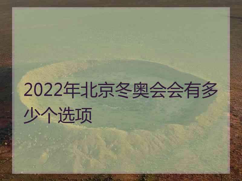 2022年北京冬奥会会有多少个选项