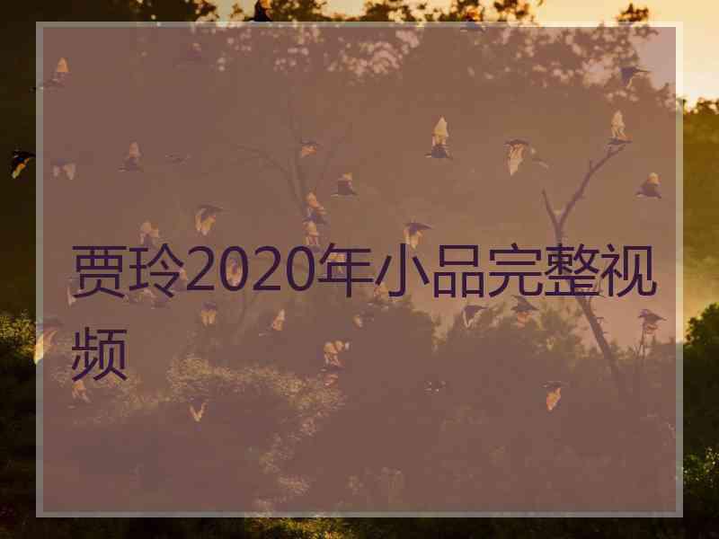 贾玲2020年小品完整视频