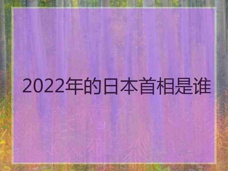 2022年的日本首相是谁