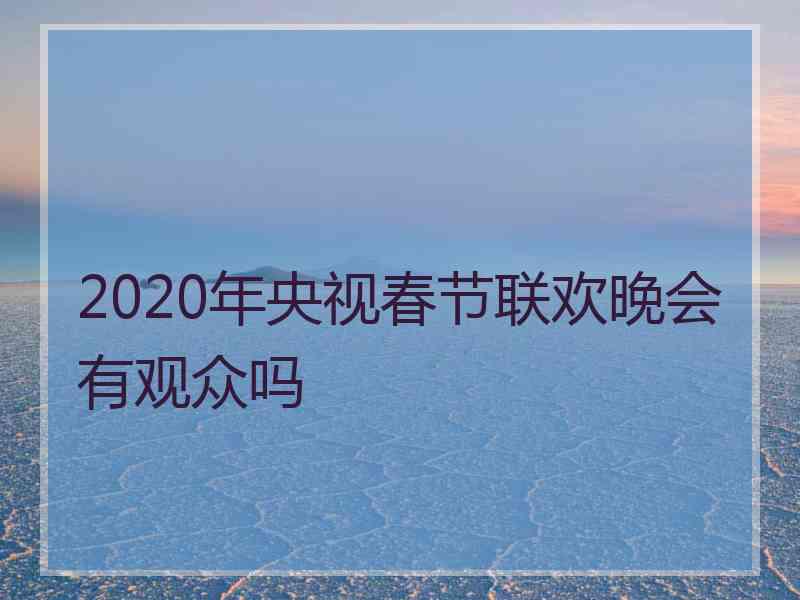 2020年央视春节联欢晚会有观众吗