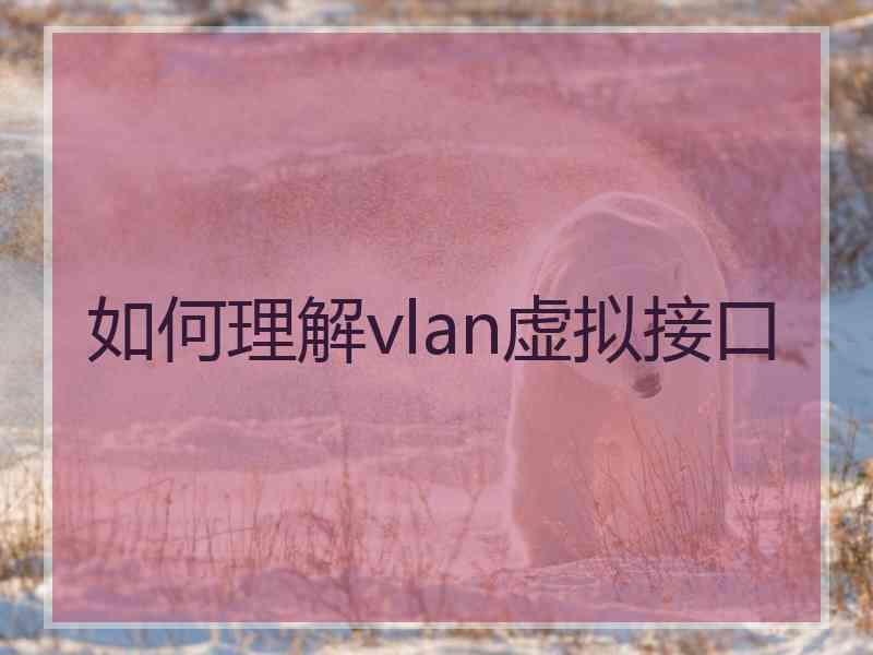 如何理解vlan虚拟接口