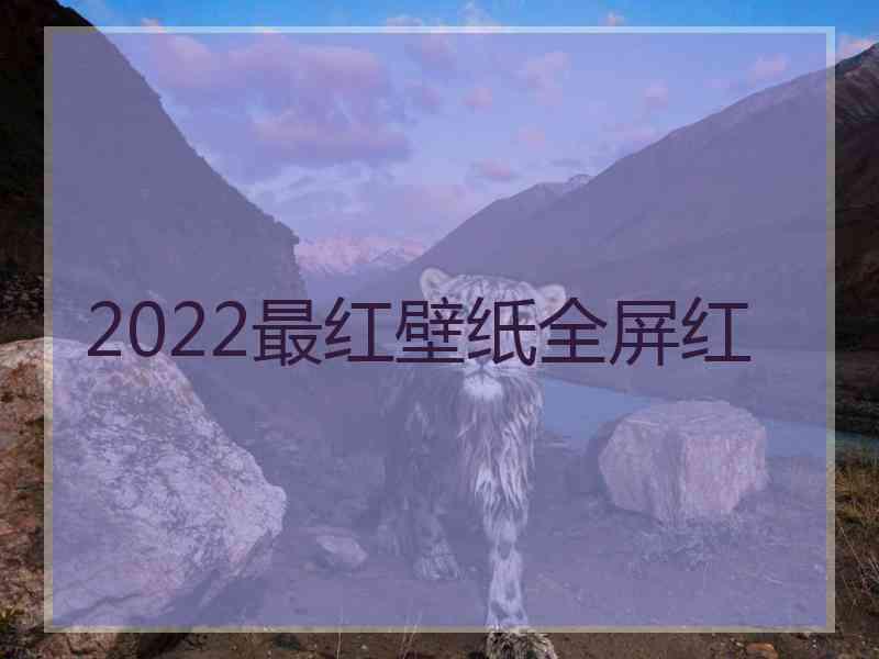 2022最红壁纸全屏红