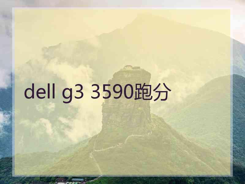 dell g3 3590跑分