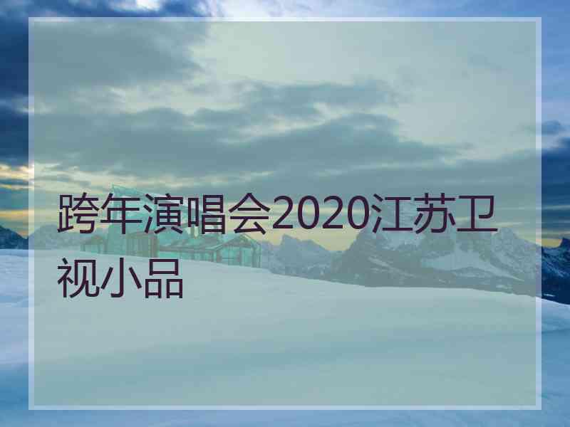 跨年演唱会2020江苏卫视小品