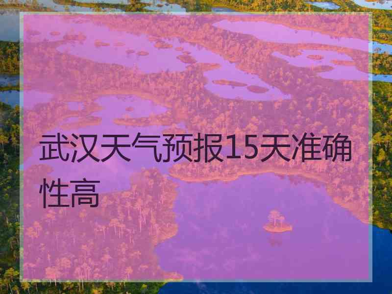 武汉天气预报15天准确性高