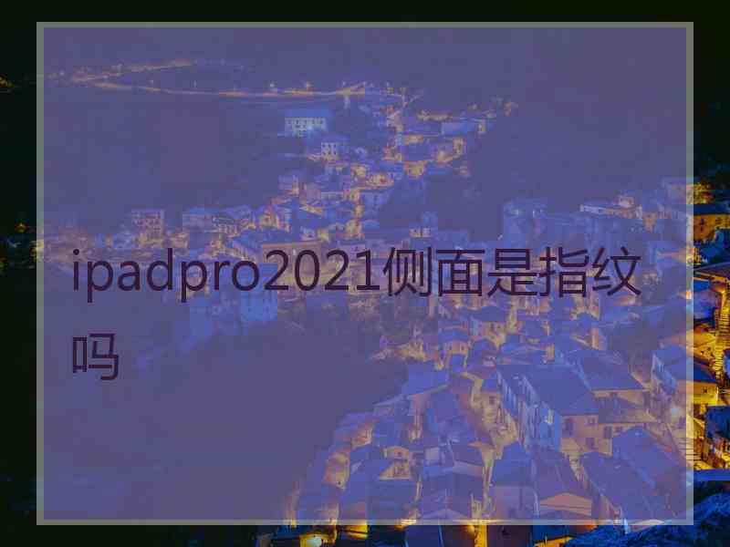 ipadpro2021侧面是指纹吗