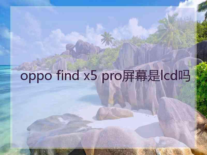 oppo find x5 pro屏幕是lcd吗