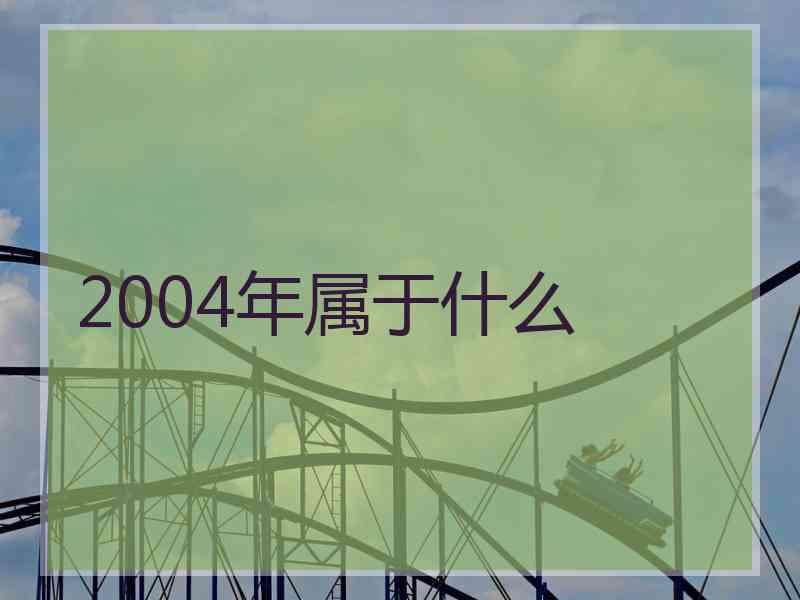 2004年属于什么