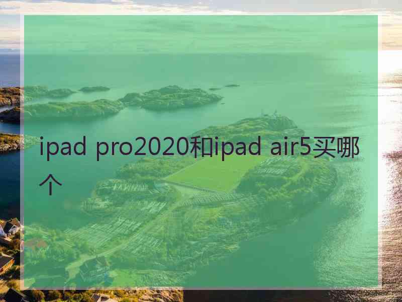 ipad pro2020和ipad air5买哪个