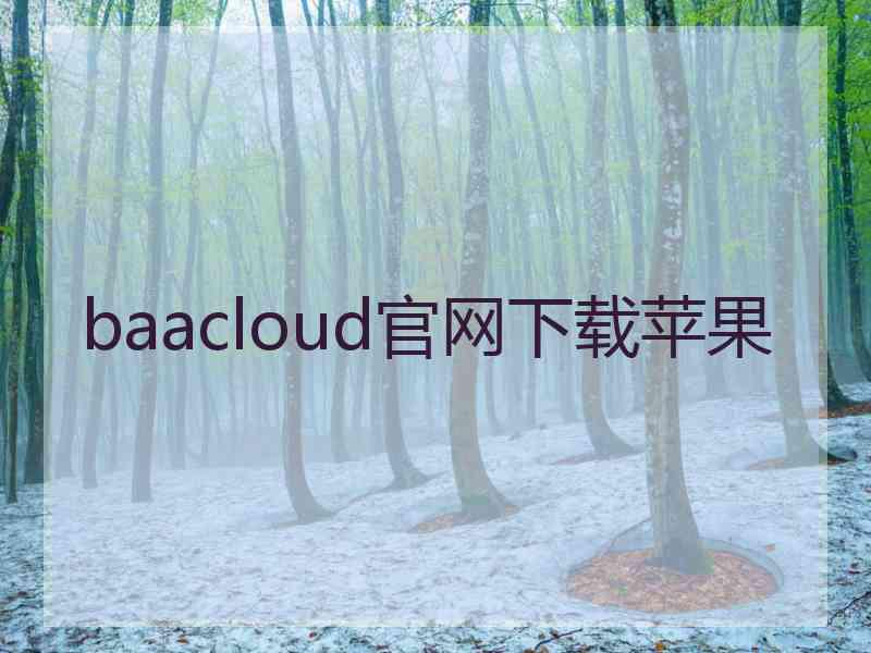 baacloud官网下载苹果