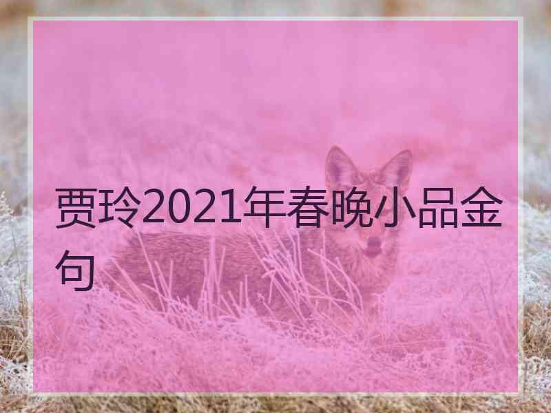 贾玲2021年春晚小品金句