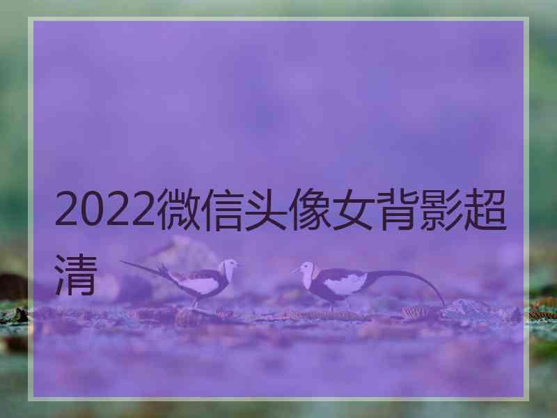 2022微信头像女背影超清