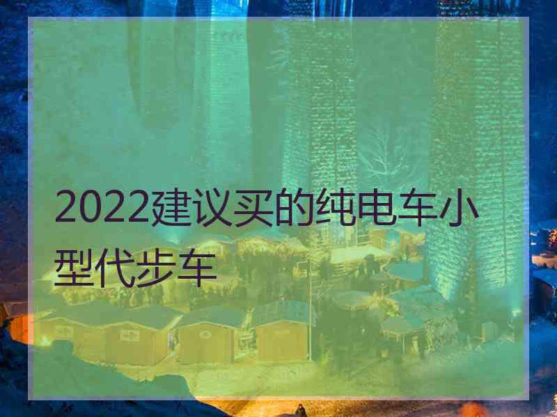 2022建议买的纯电车小型代步车