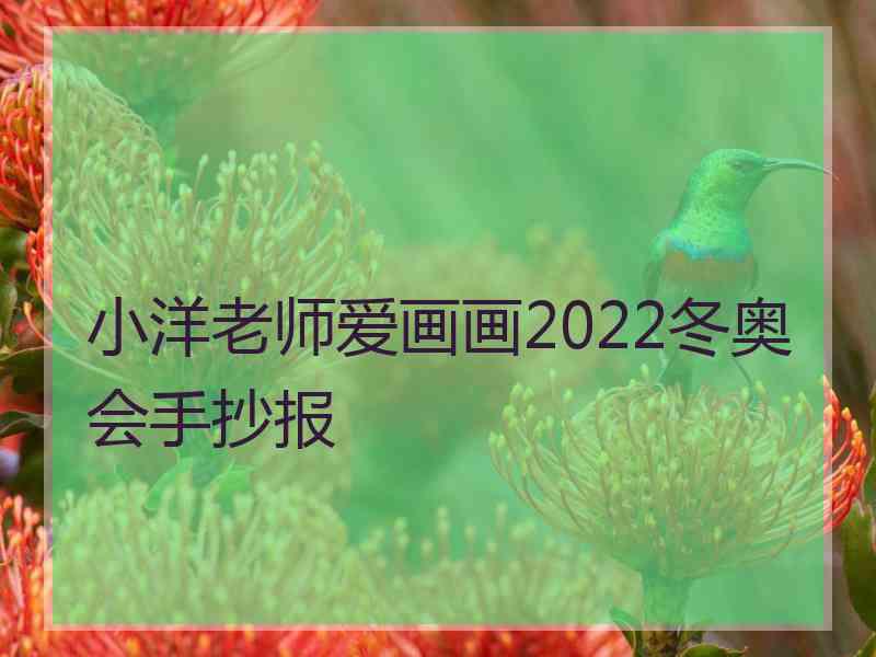 小洋老师爱画画2022冬奥会手抄报