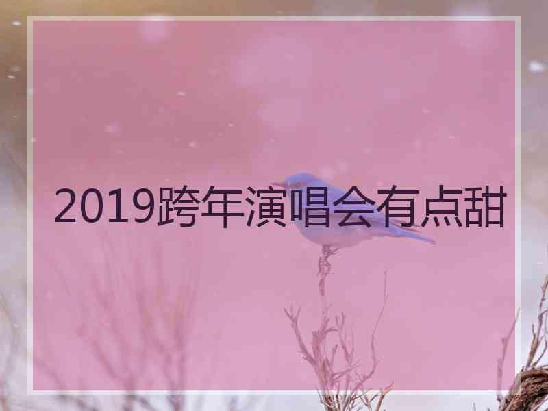 2019跨年演唱会有点甜