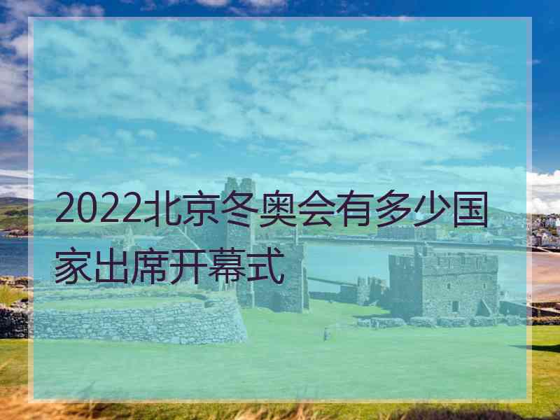 2022北京冬奥会有多少国家出席开幕式