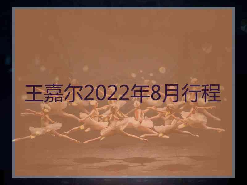 王嘉尔2022年8月行程