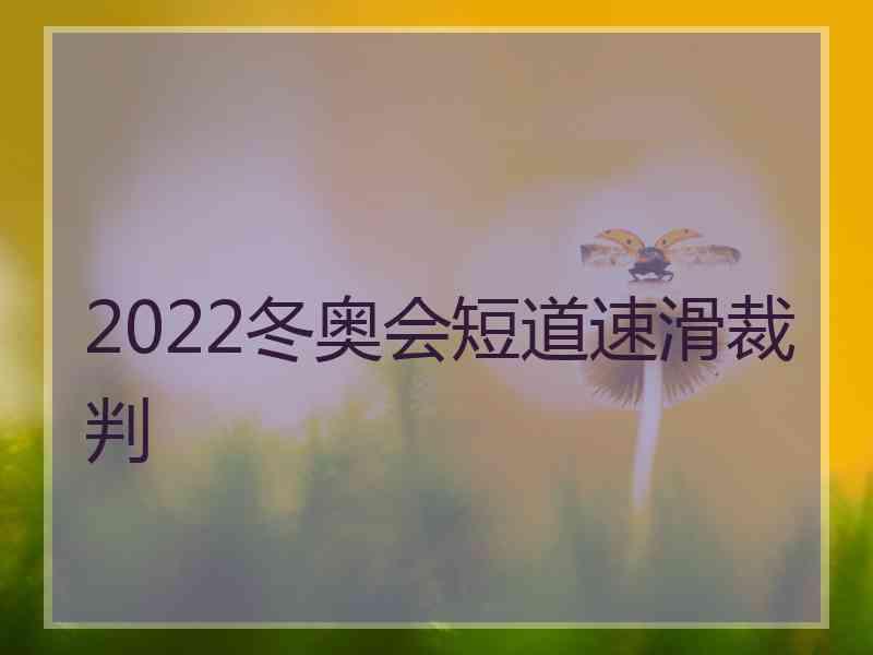 2022冬奥会短道速滑裁判