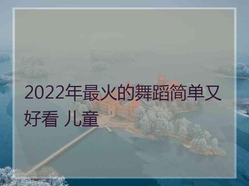 2022年最火的舞蹈简单又好看 儿童