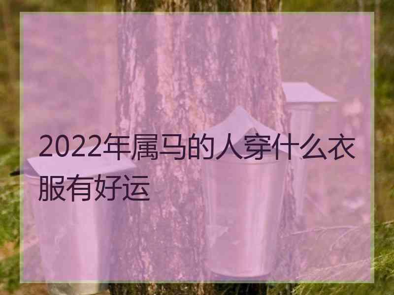 2022年属马的人穿什么衣服有好运