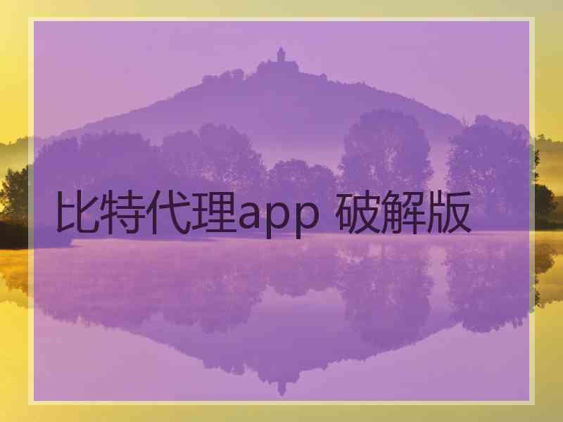 比特代理app 破解版