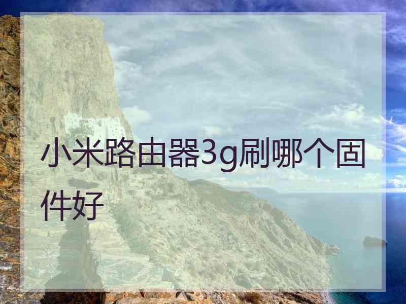 小米路由器3g刷哪个固件好