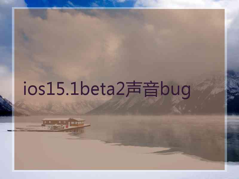 ios15.1beta2声音bug