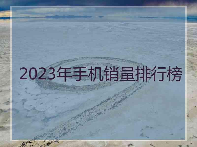 2023年手机销量排行榜