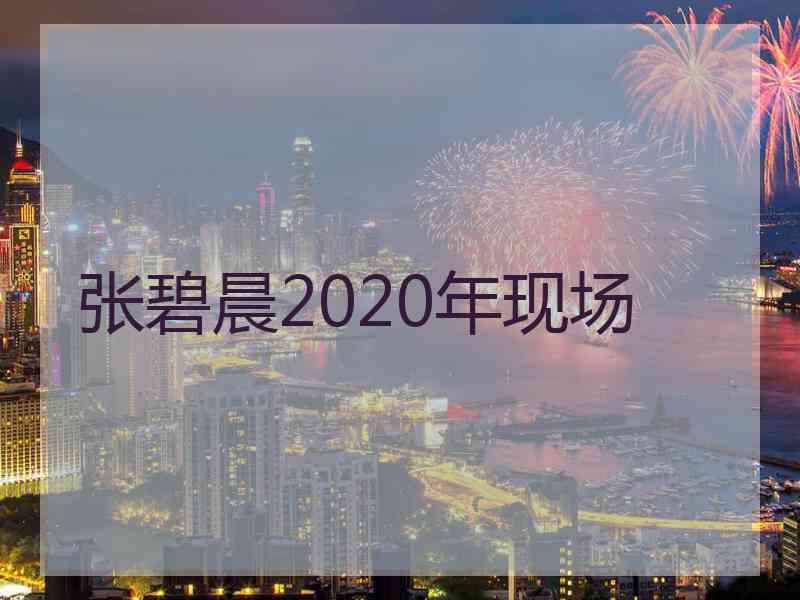 张碧晨2020年现场