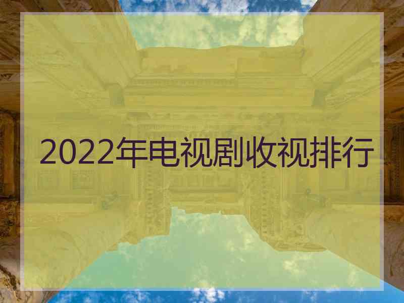 2022年电视剧收视排行