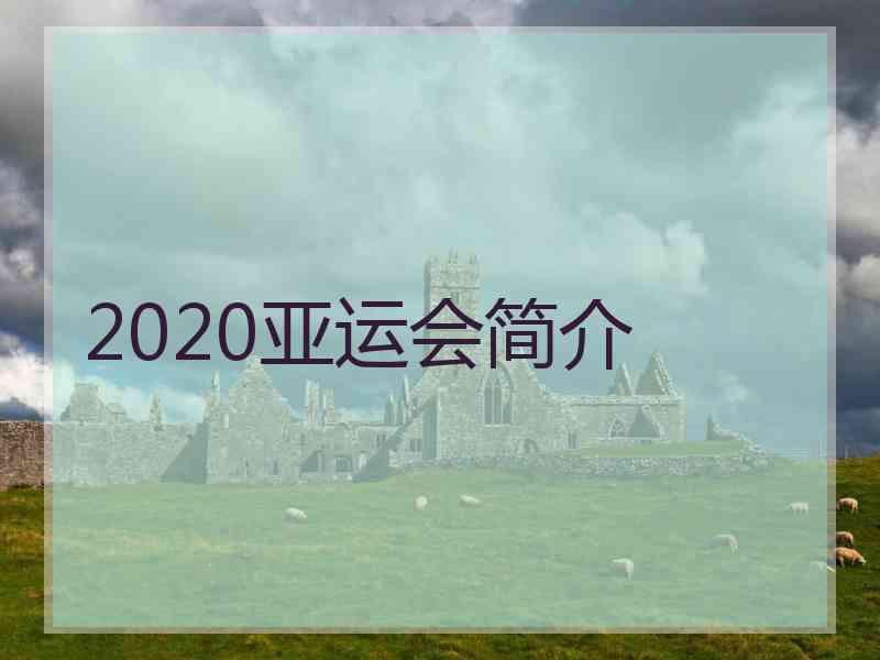 2020亚运会简介