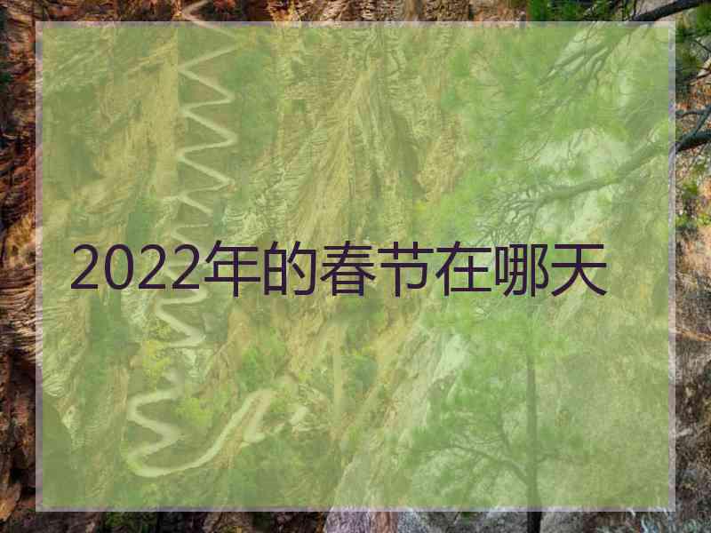 2022年的春节在哪天