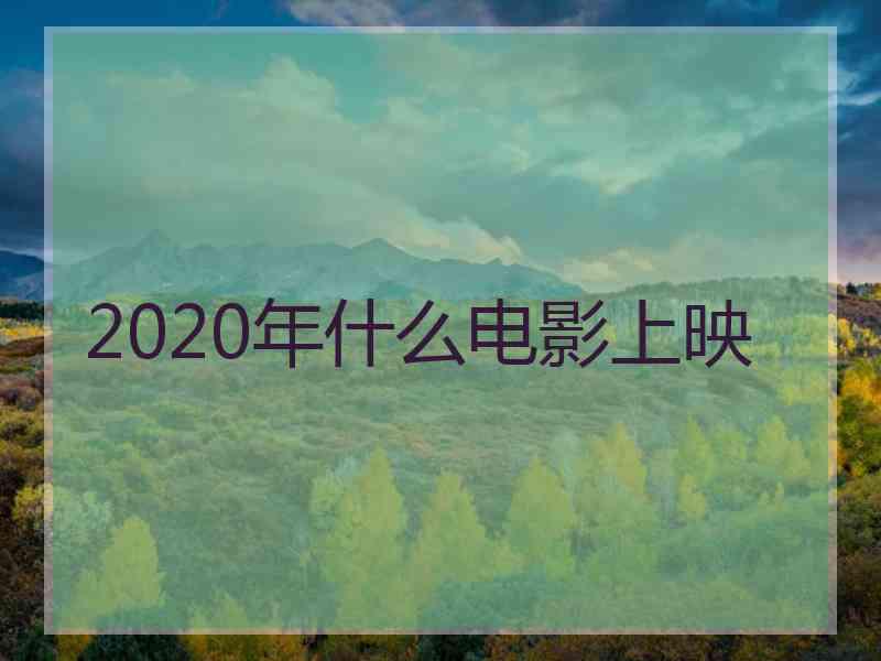 2020年什么电影上映