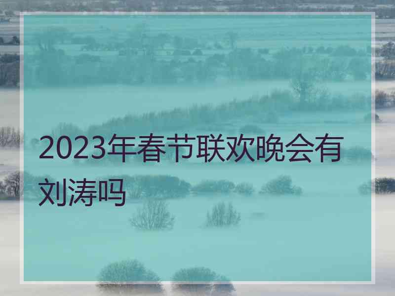 2023年春节联欢晚会有刘涛吗