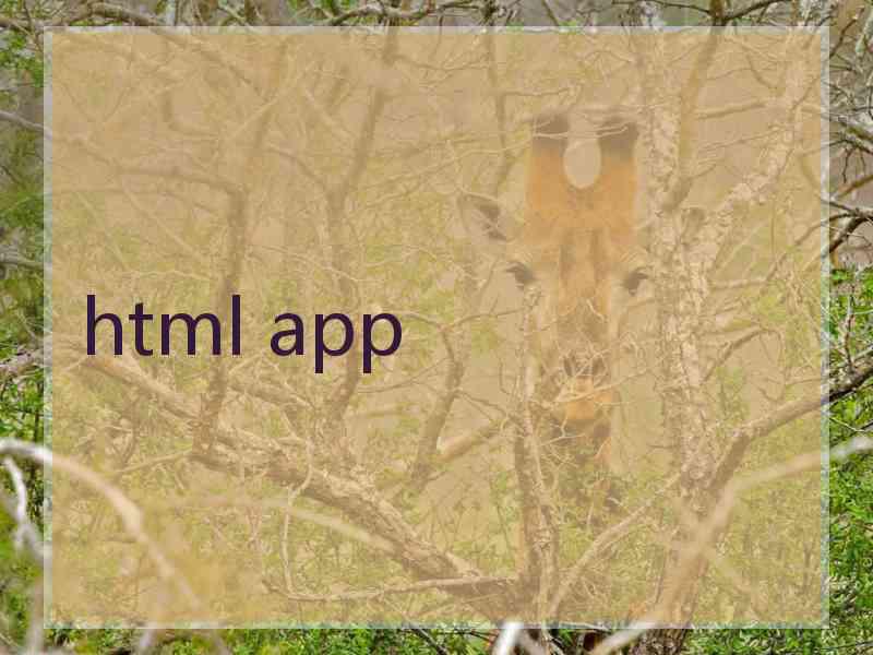 html app