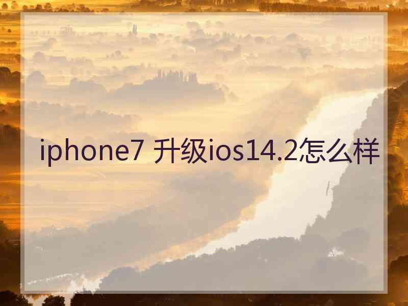 iphone7 升级ios14.2怎么样