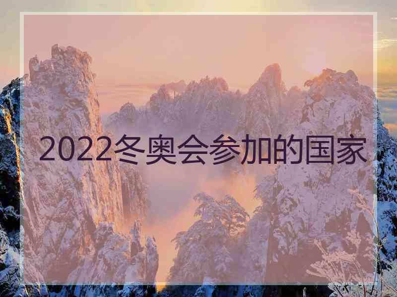 2022冬奥会参加的国家