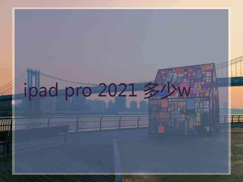 ipad pro 2021 多少w