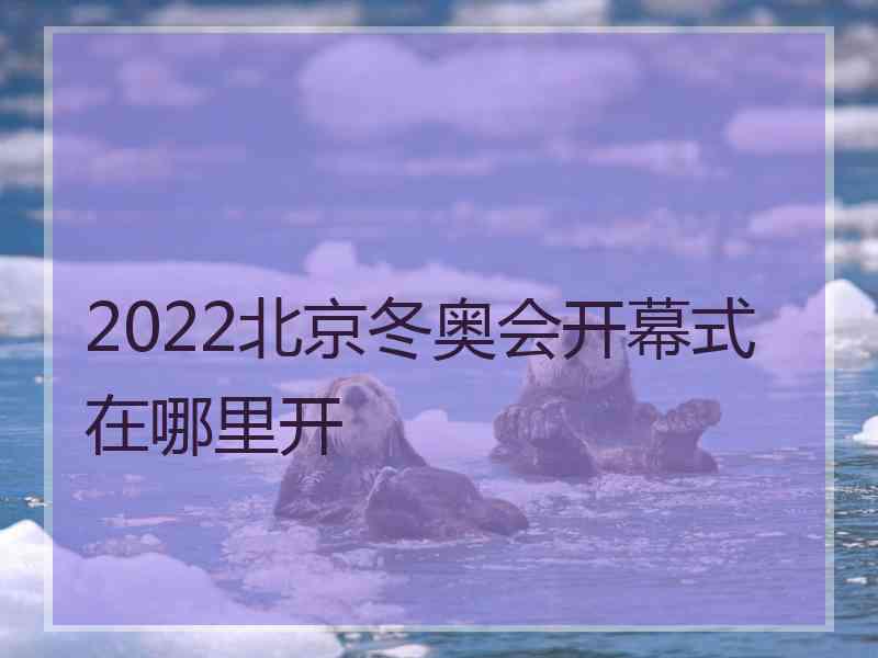 2022北京冬奥会开幕式在哪里开