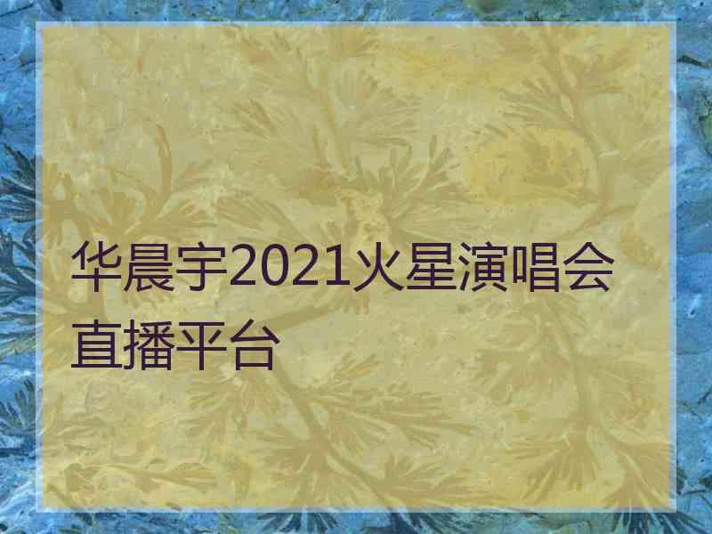 华晨宇2021火星演唱会直播平台