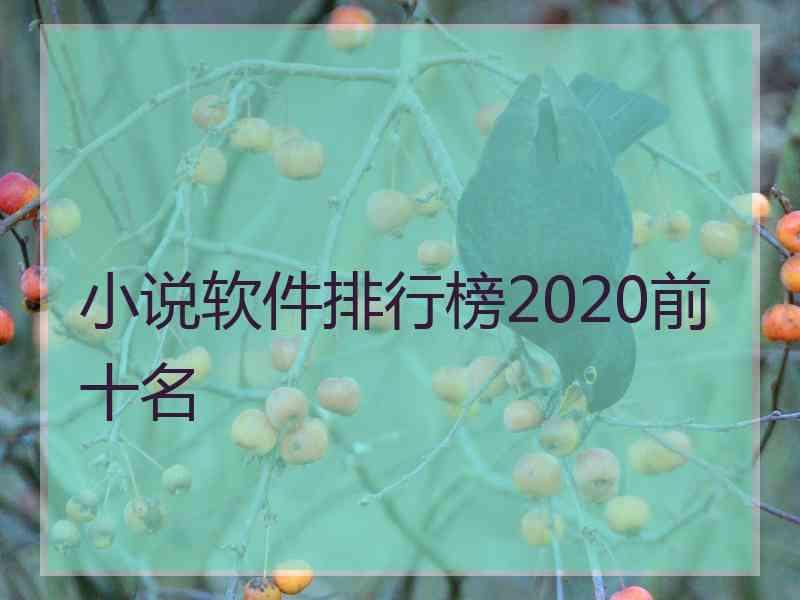 小说软件排行榜2020前十名