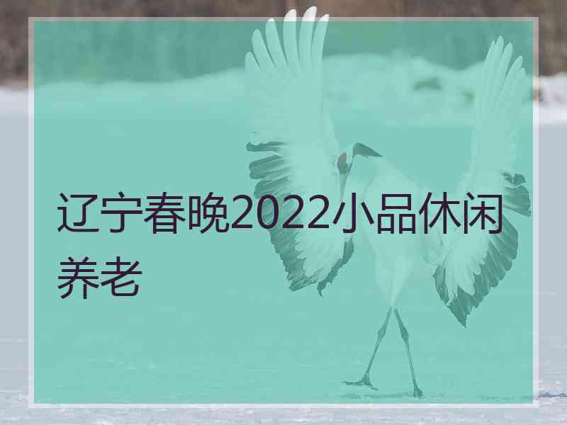 辽宁春晚2022小品休闲养老