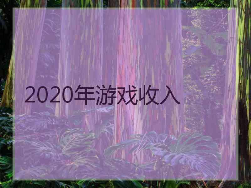 2020年游戏收入