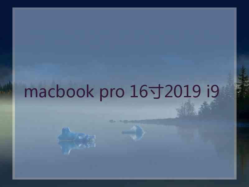 macbook pro 16寸2019 i9