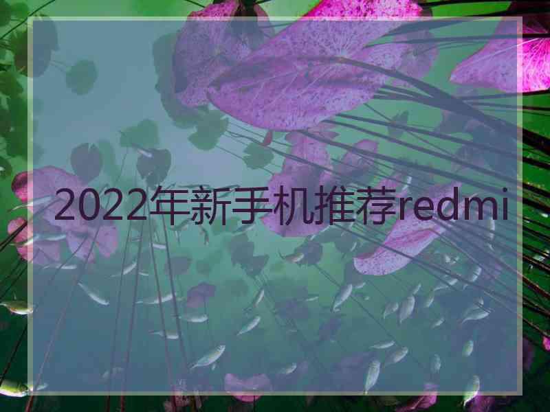 2022年新手机推荐redmi