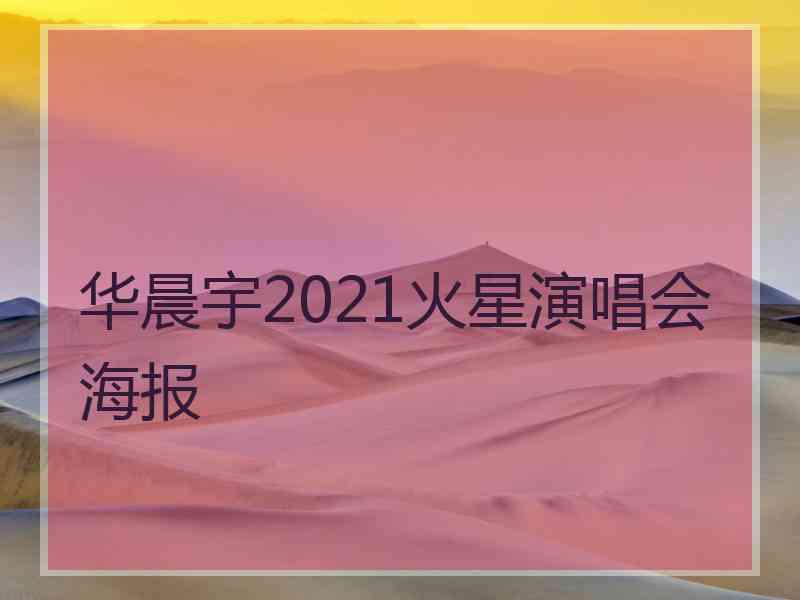 华晨宇2021火星演唱会海报