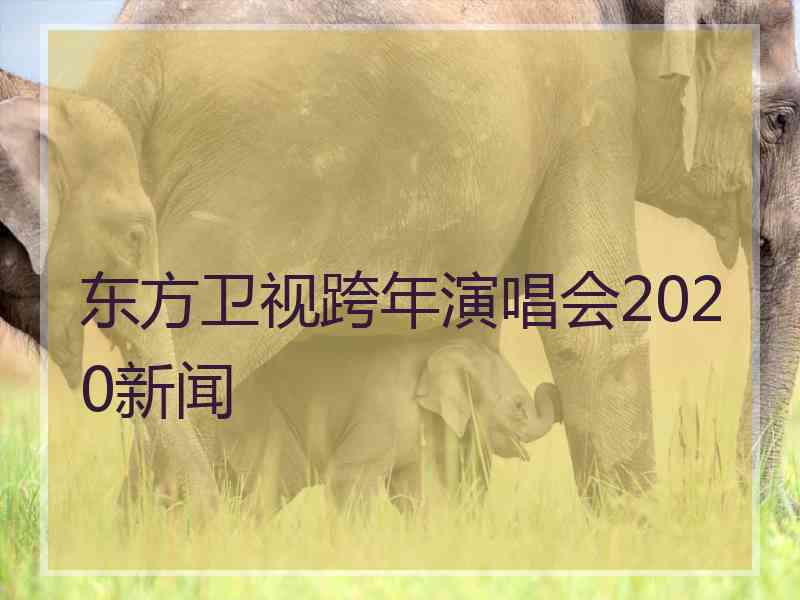 东方卫视跨年演唱会2020新闻