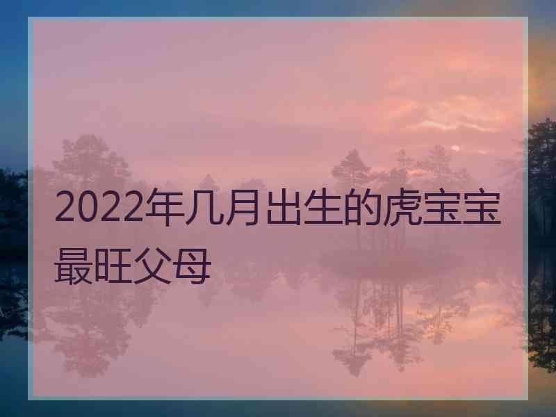 2022年几月出生的虎宝宝最旺父母